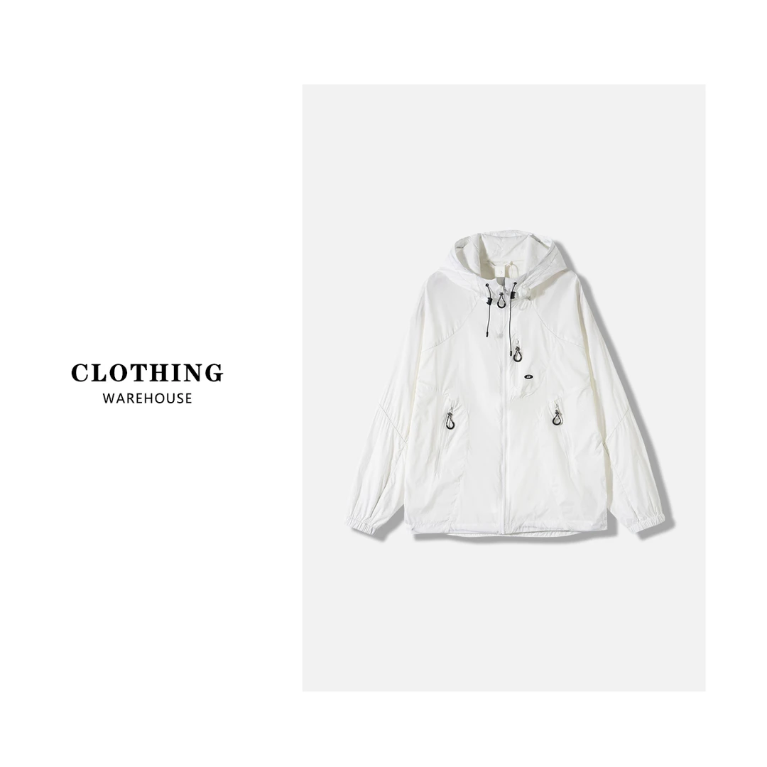 A734 UPF50+防紫外线透气户外速干防晒服轻薄防晒衣情侣8821白