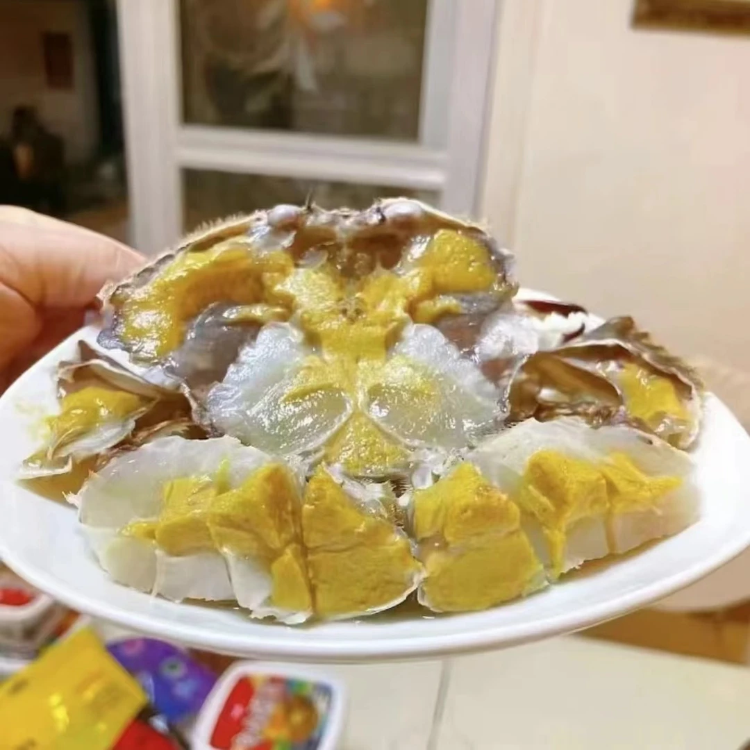 8只【4-6两】呛母蟹宁波舟山特产白膏呛蟹新鲜腌制咸炝蟹生腌即食
