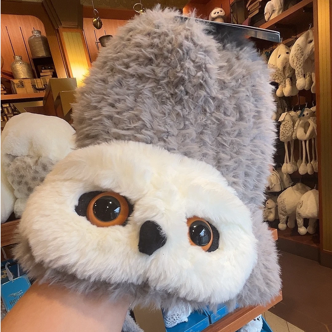 环球影城正品周边代购哈利波特海德薇冬季毛绒深帽子