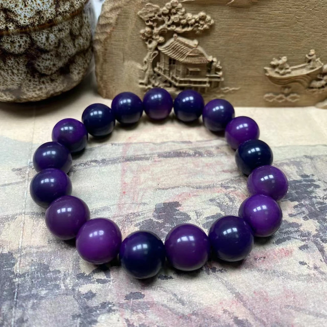 葡萄紫色菩提根圆珠