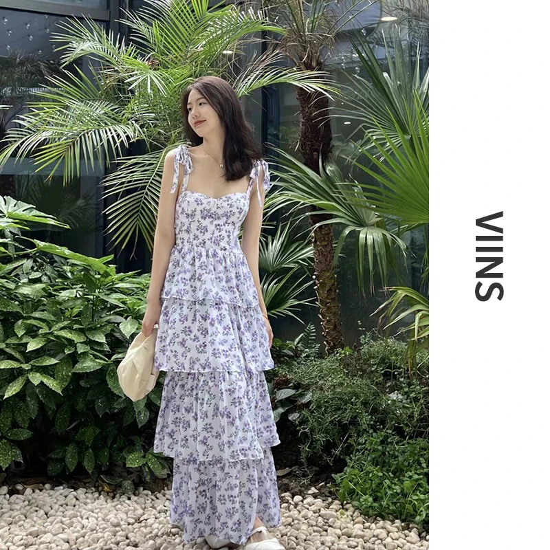 【设计师品牌】吊带印花连衣裙[VIINS]买手店410