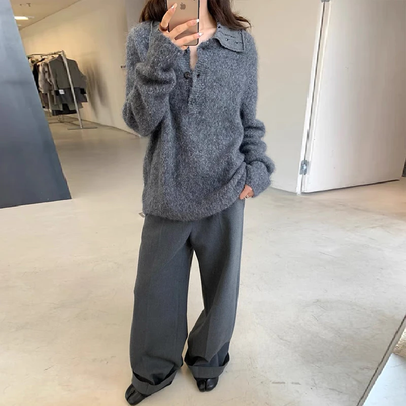 【VIINS】SOI复古柔软套头宽松百搭毛织上衣2453