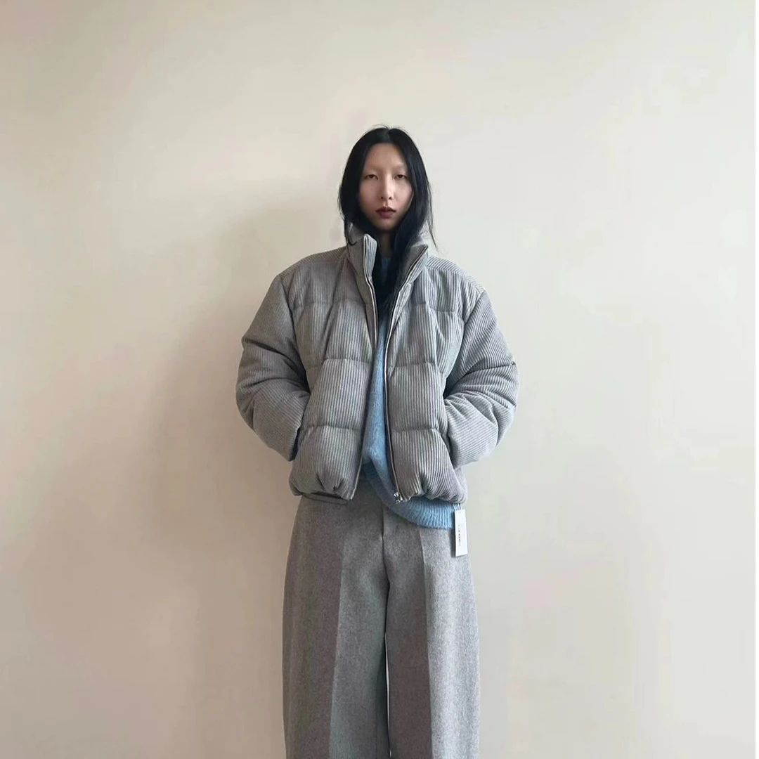 【VIINS】SOI RESET24冬季经典百搭立领宽肩肌理感羽绒服女2438