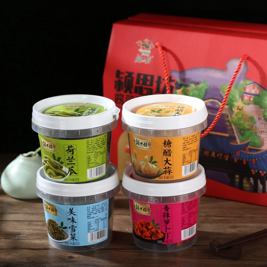 颍思坊酱菜礼盒下饭菜雪菜大蒜荷兰瓜香辣萝卜丁拌饭过节送礼