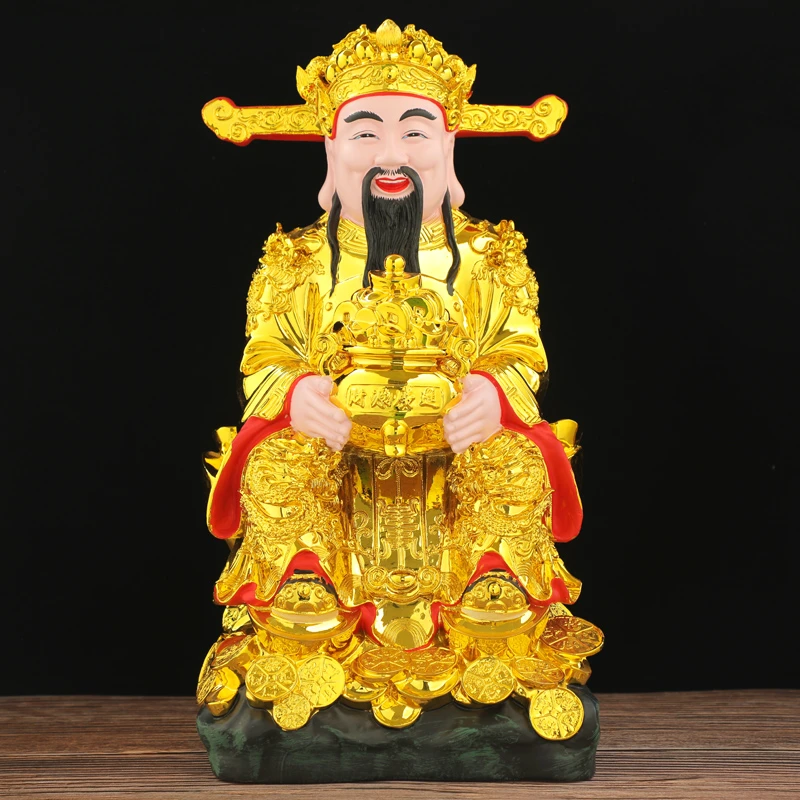 财神爷佛像家用招财摆件做生意店铺办公室乔迁礼品文财神爷
