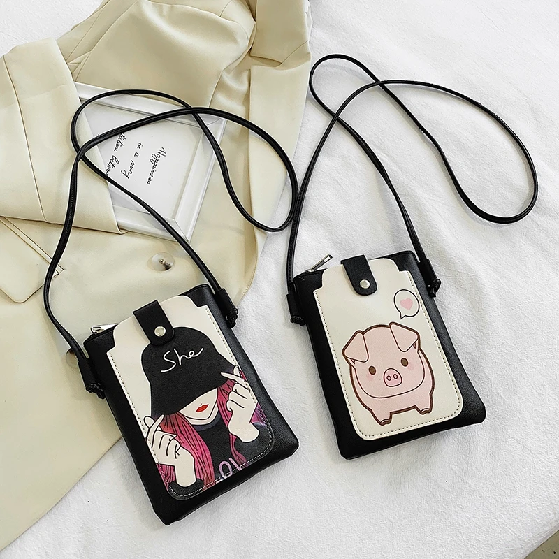 手机包女2025流行新款可爱斜挎包潮流学生零钱包时尚百搭单肩包