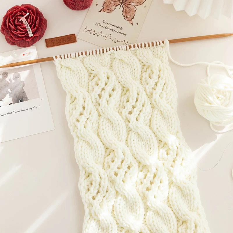 秋冬新品手工DIY毛线编织自制围巾镂空麻花材料包情侣礼物送男友