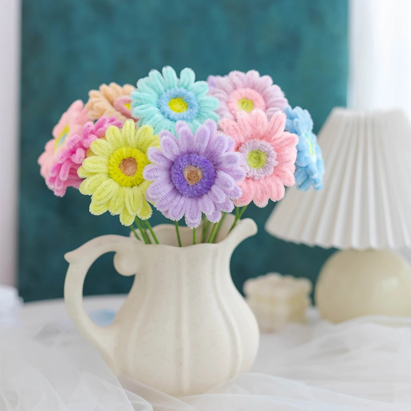 手工diy扭扭棒非洲菊材料包新手自制礼物客厅装饰摆件送闺蜜