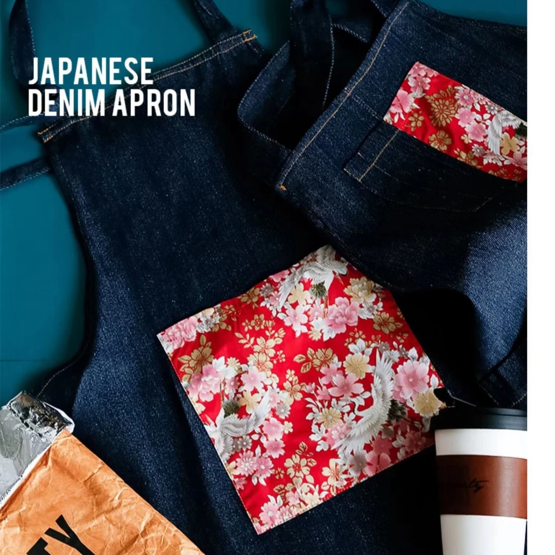 牛仔印花 原创围裙2022新款拼布围裙