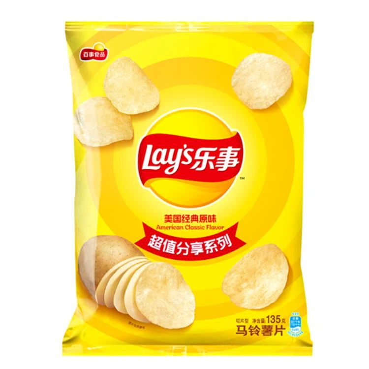 乐事 美国经典原味薯片-超值分享系列.135g/袋