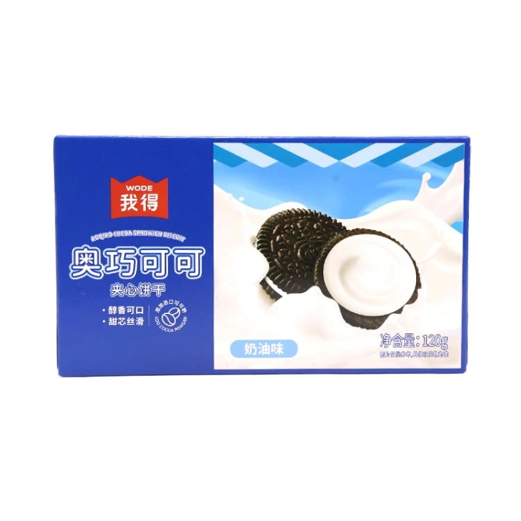 我得 奥巧可可夹心饼干（奶油味）120g/盒