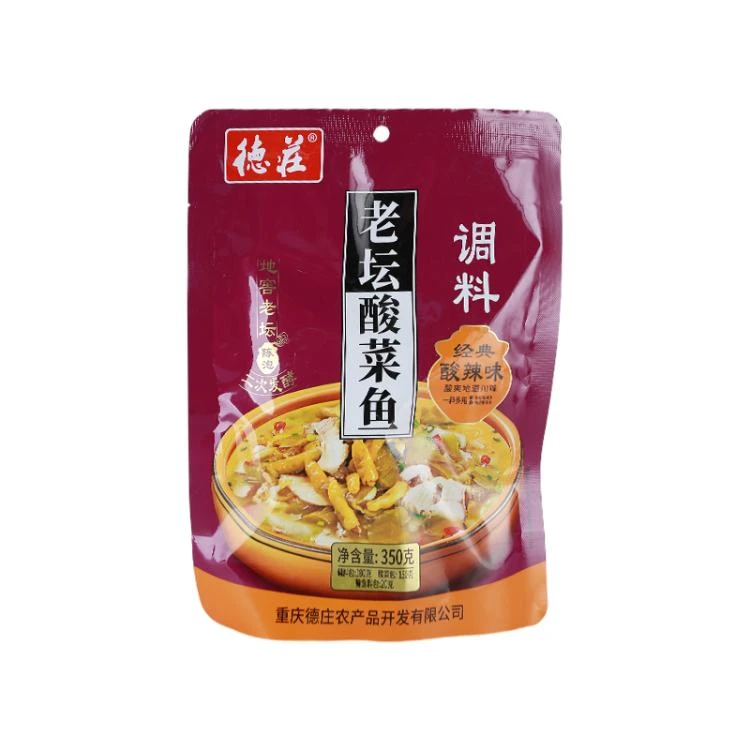 德庄 老坛酸菜鱼调料酸辣味350g/袋