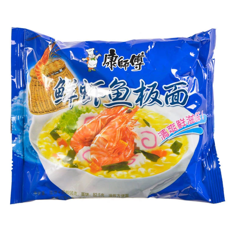 康师傅 鲜虾鱼板面96g/袋