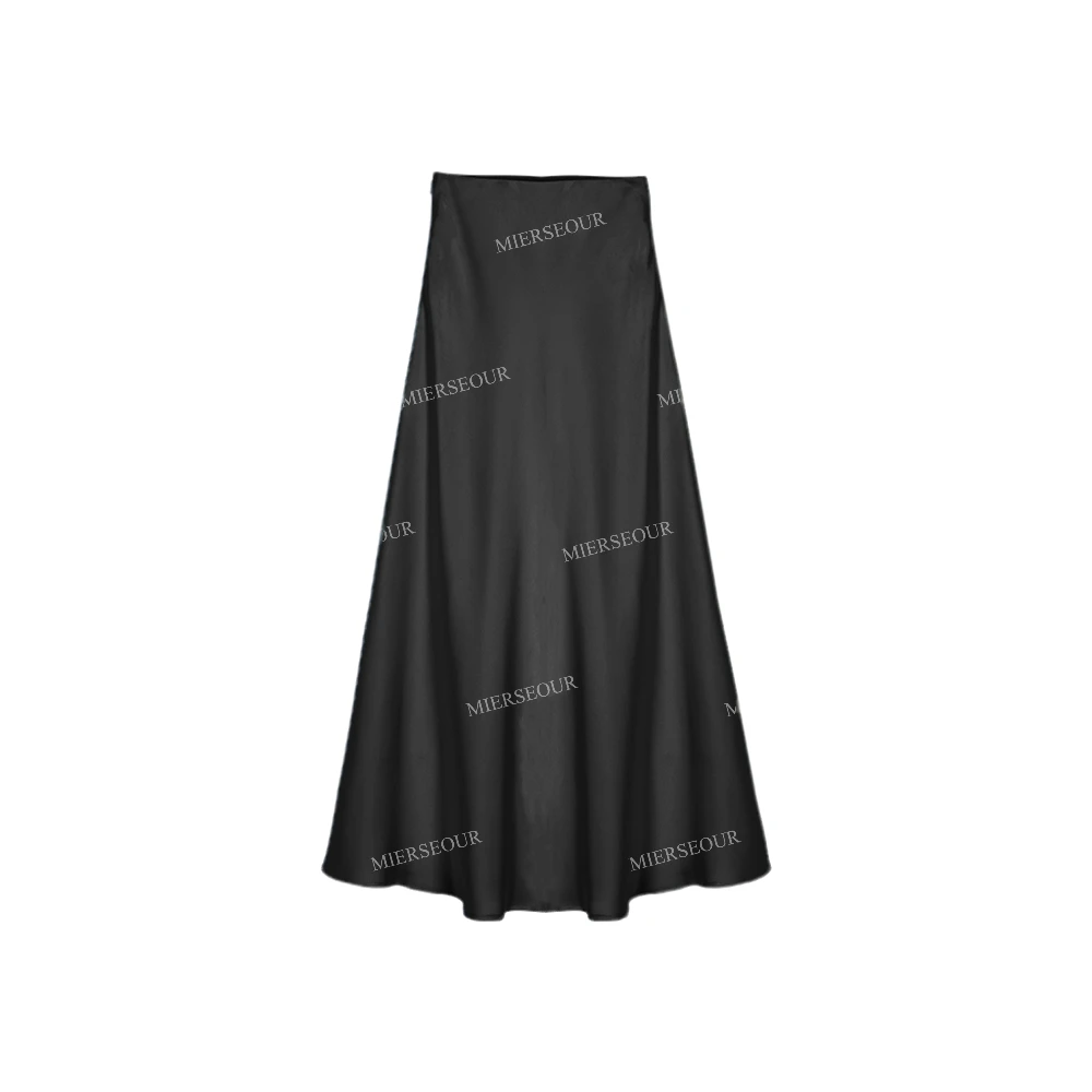 夏季新款优雅气质缎光微喇半裙895712