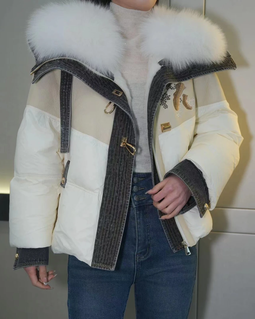 【月光陨石】冬季新款时尚大毛领鹅绒羽绒服68