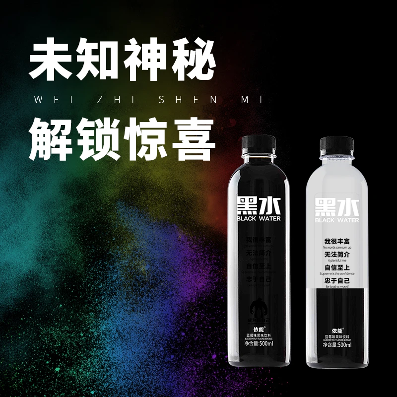 依能 黑水风味清凉果味饮料个性网红饮品放心品质500ml*12瓶