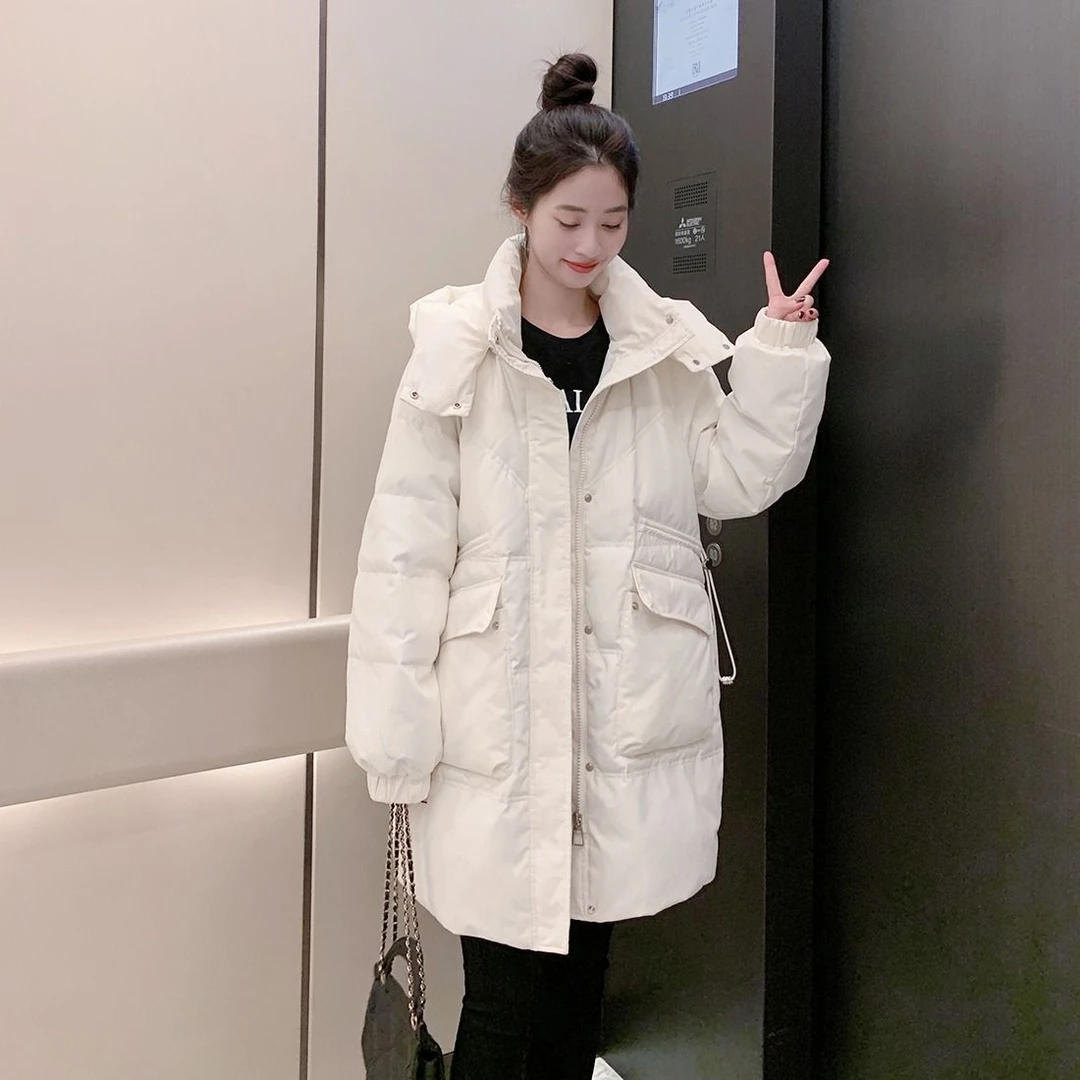 羽绒服2023年新款女中长款白鸭绒小众感时尚显瘦加厚冬季爆款