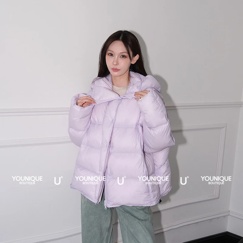 【SYUGNA】新品24秋冬大可爱鹅绒连帽短款羽绒服外套女