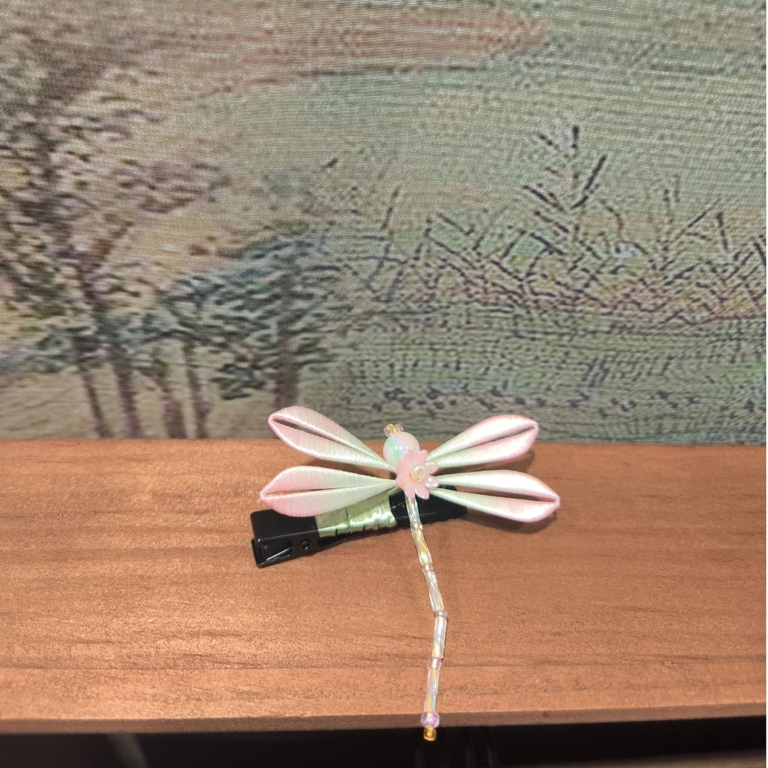 手工缠花蜻蜓发簪