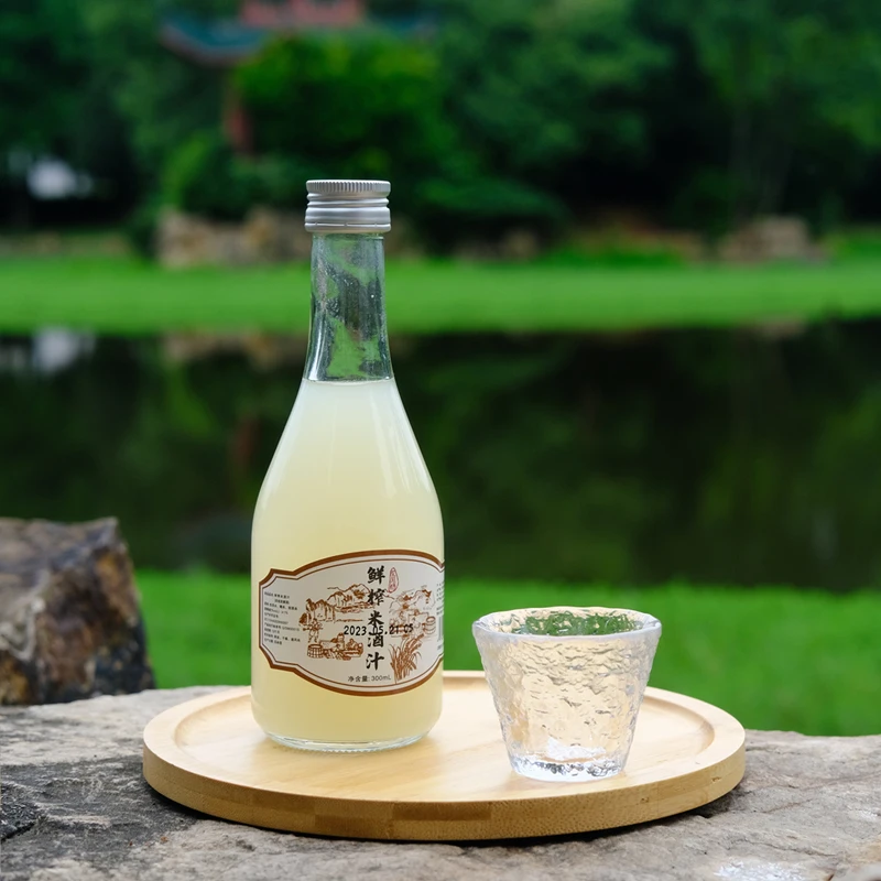 鲜榨米酒汁300ml玫瑰酒自然发酵桂花糯米酒原浆甜酒微醺酒浊米酒