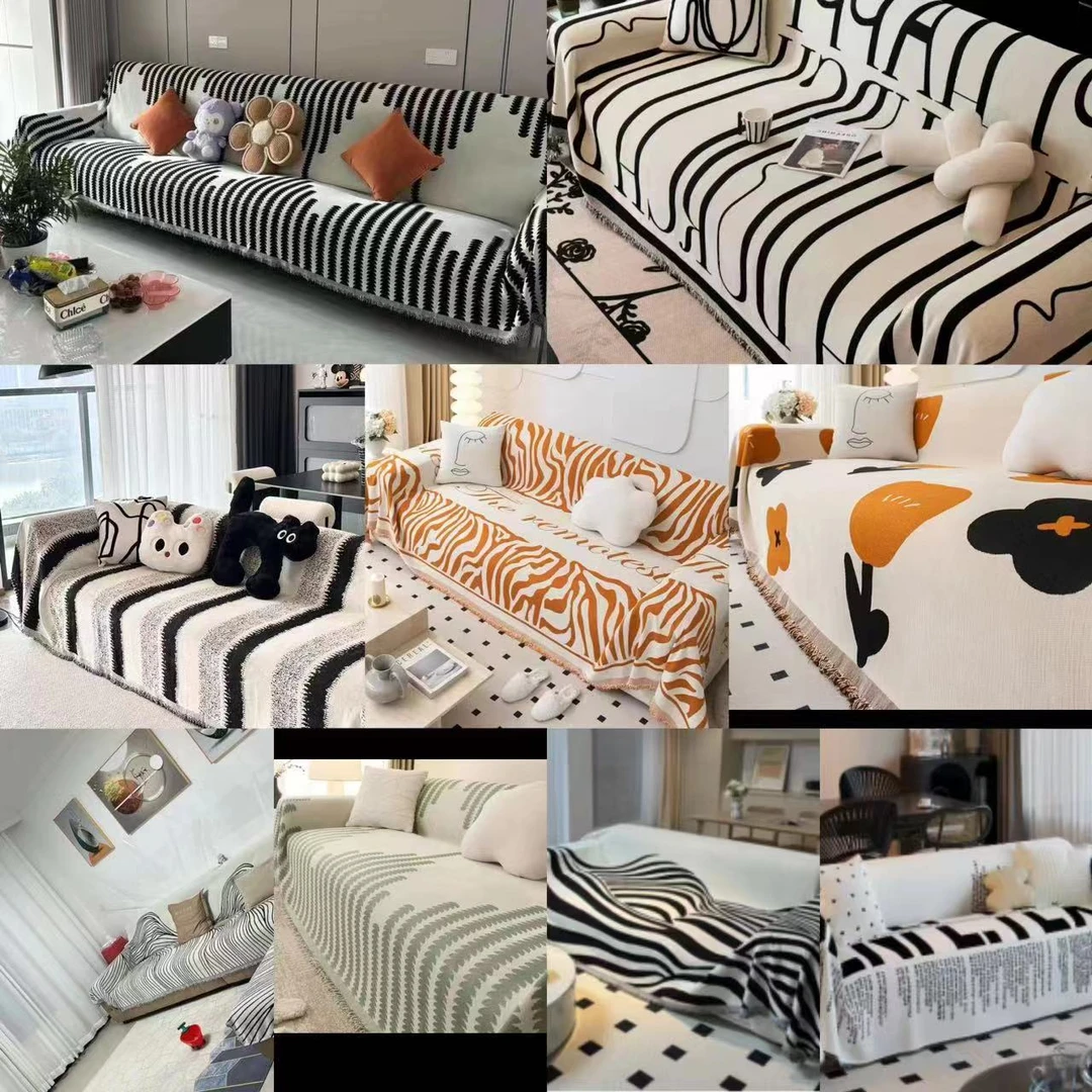 点名去拍过款链接以主播手中款为主1.8米幅宽防猫耐脏全盖沙发巾