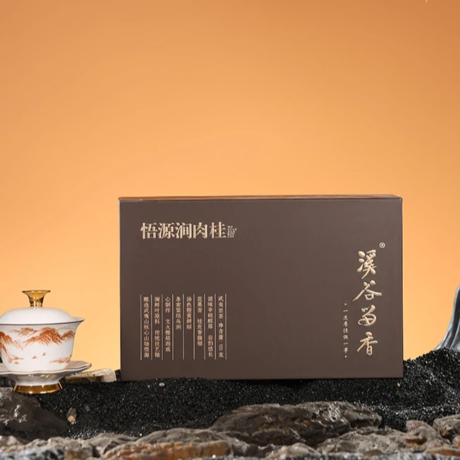 溪谷留香悟源涧核心正岩肉桂武夷岩茶1盒10泡共100g三坑两涧茶