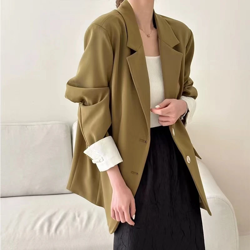 8001 新中式女宽松小西装休闲气质高级感西服外套显瘦网红时尚