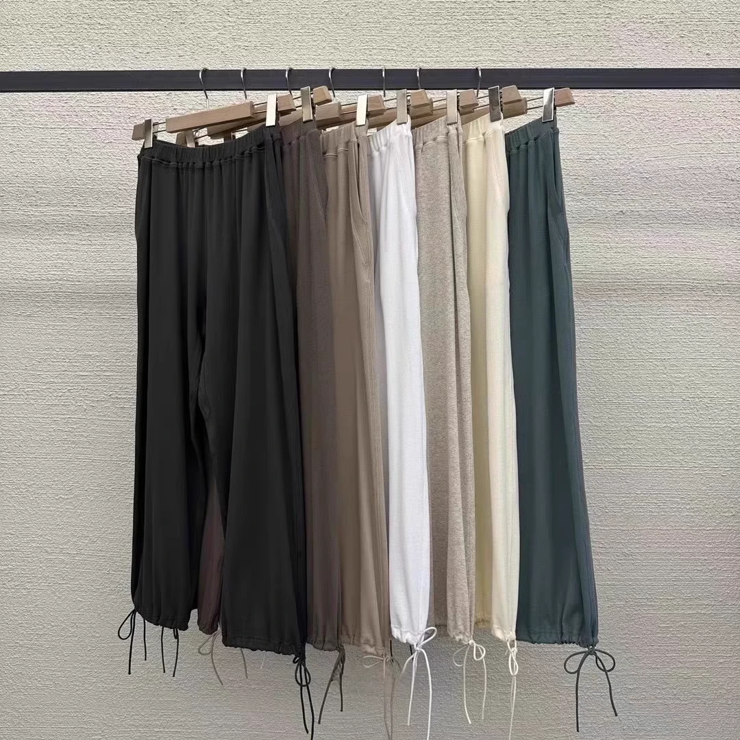 韩国东大门代购 at the bagel 2024春夏款韩系休闲束脚抽绳休闲裤