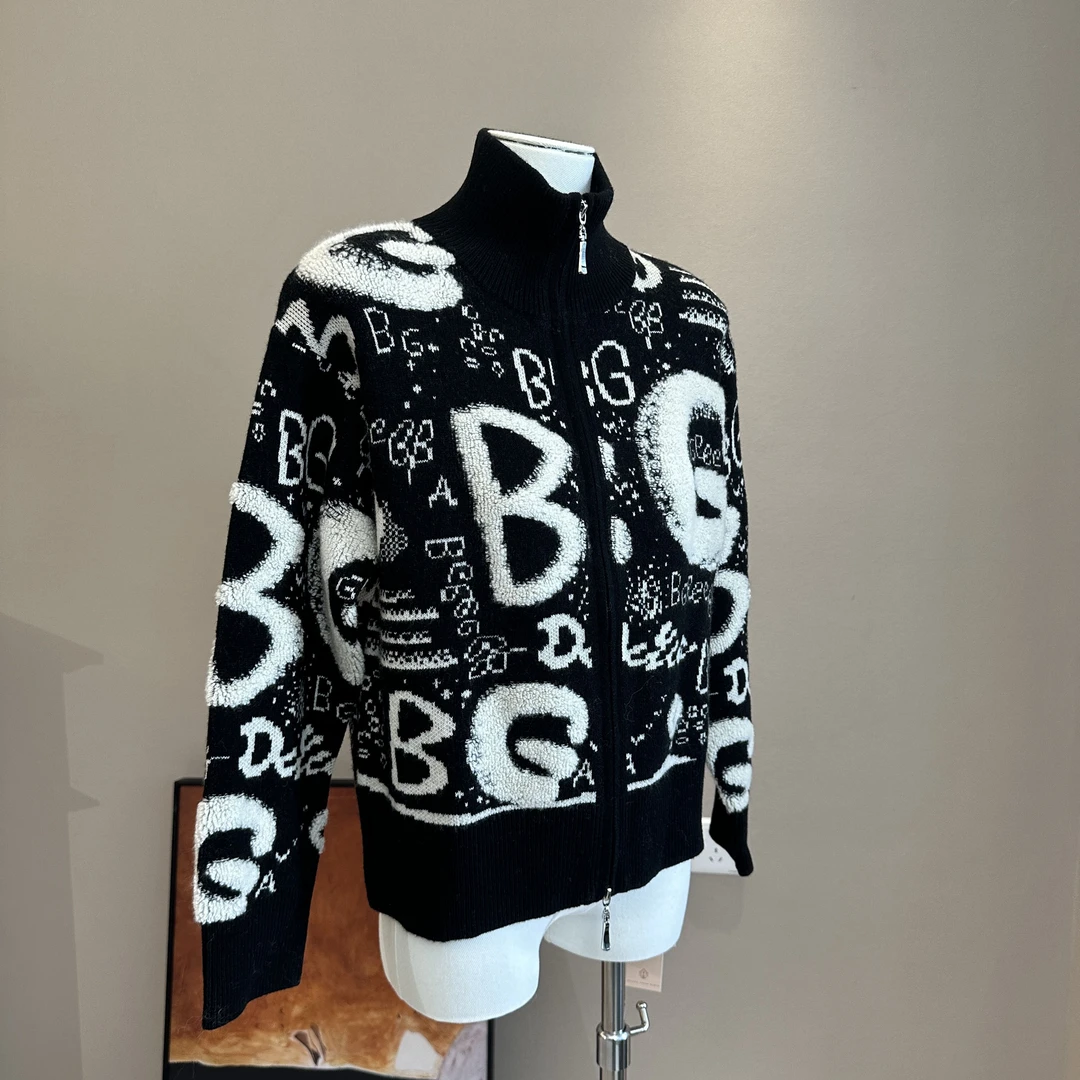 冬季新款女士羊毛衫拉链开衫羊毛减龄时尚休闲百搭外套女上衣