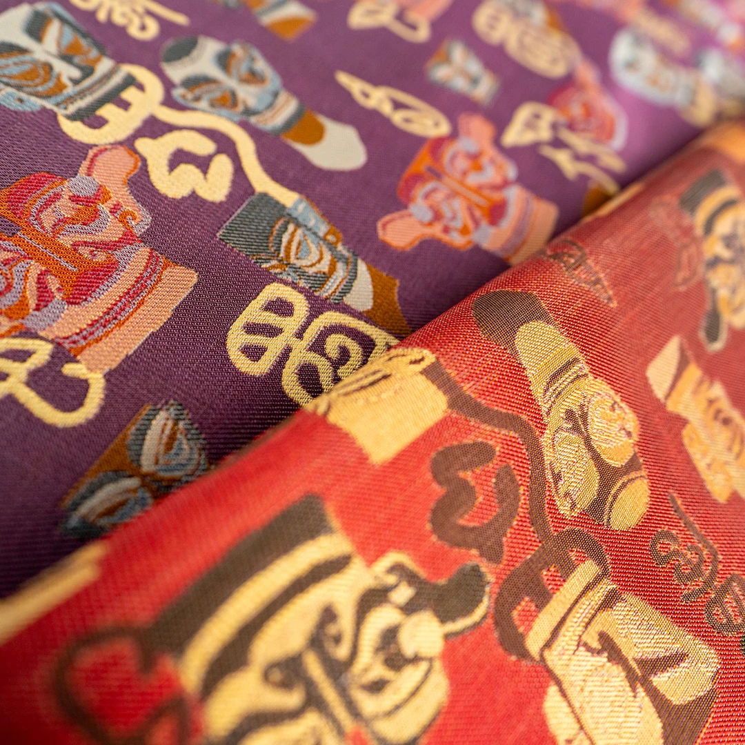 【凤熙云裳】张和才绸都蜀锦博物馆 纵目蚕丛锦 面料裁开概不退换