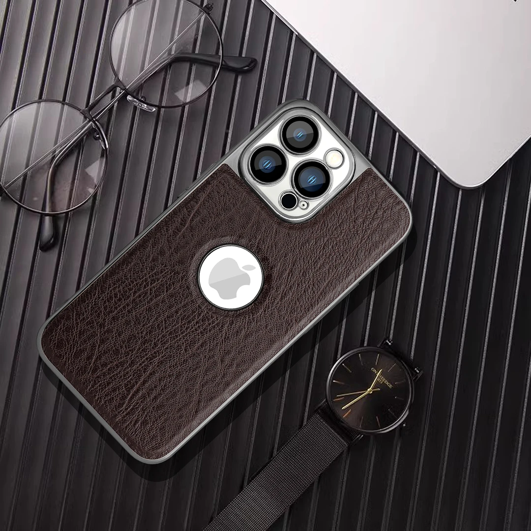 适用【苹果11ProMax】高档手机壳树纹皮套高端超薄防摔商务全包