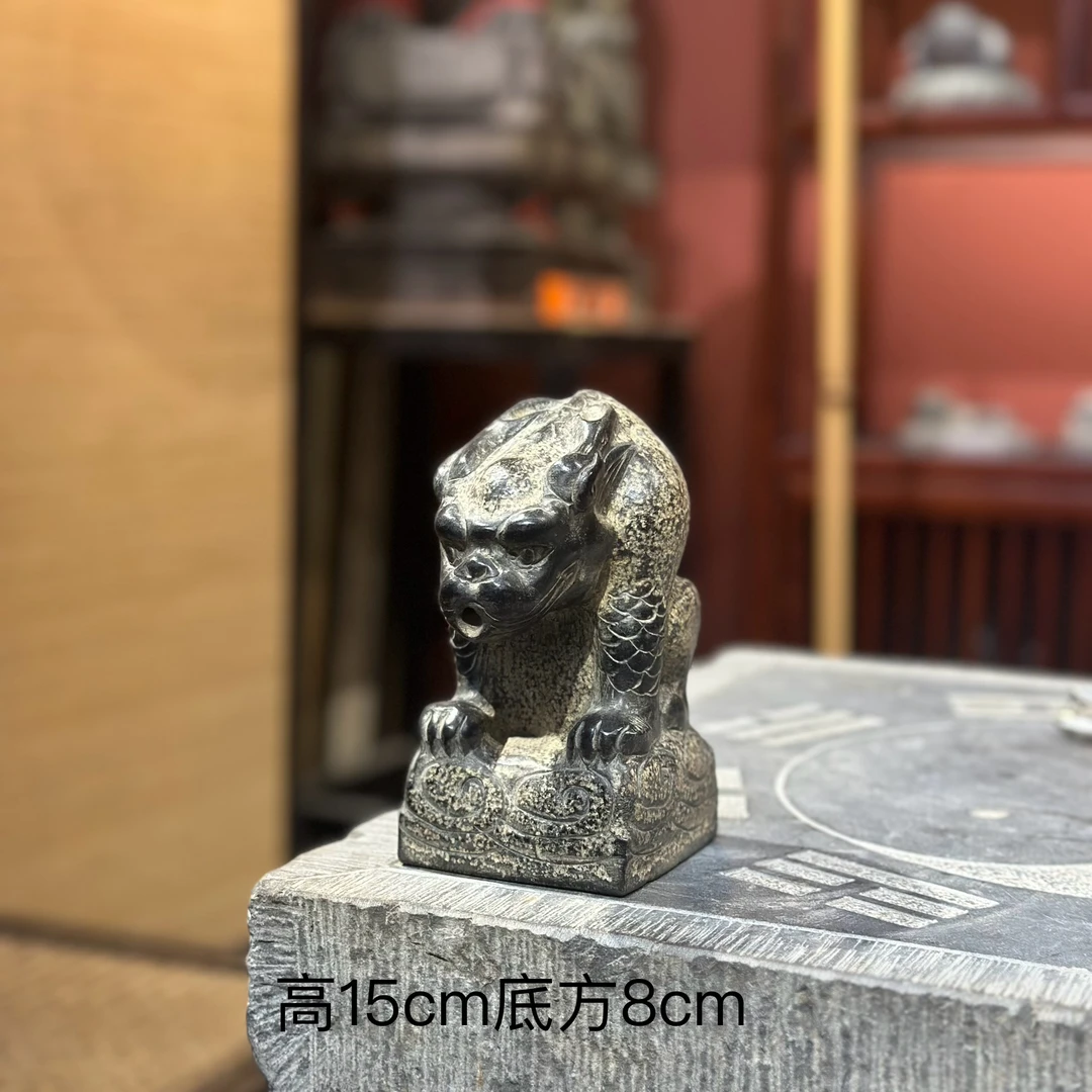 青石石雕天然青石可流水造景景观吐水吸水兽摆件