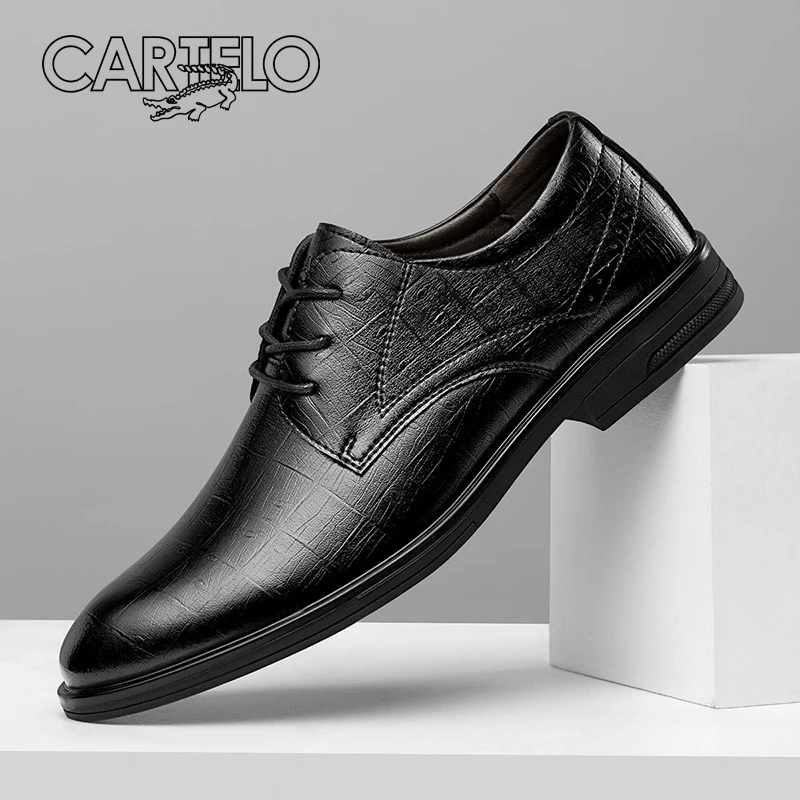 卡帝乐鳄鱼休闲男皮鞋2024夏季新款男士英伦风商务百搭皮鞋男7511