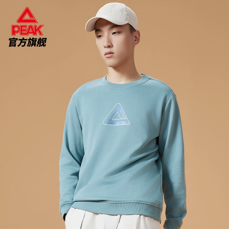 【八门阁仔专属】匹克圆领简约运动情侣套头衫-DF634381