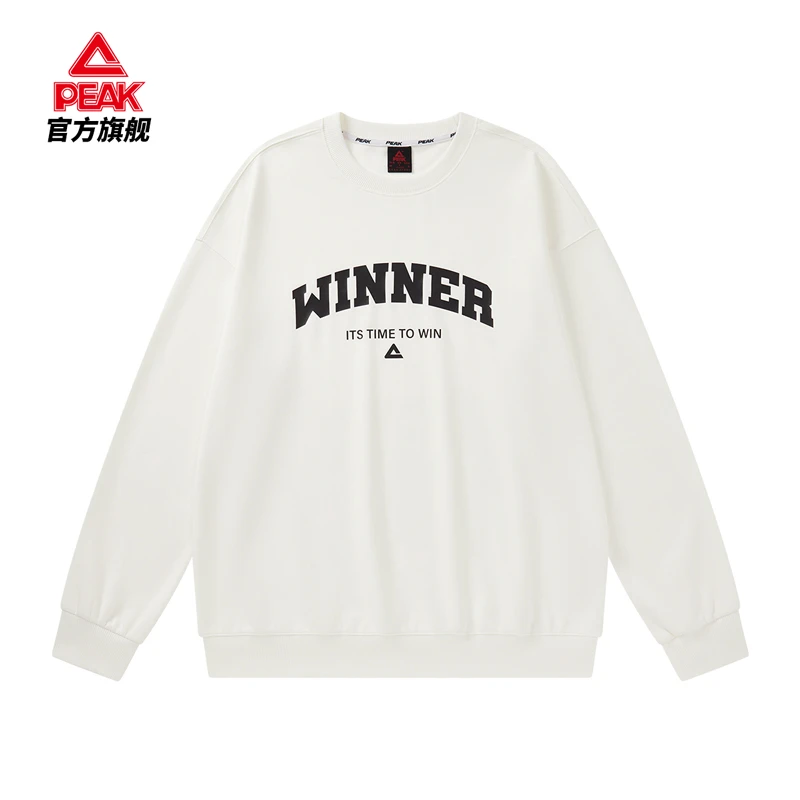 匹克圆领运动长袖套头卫衣男DF633621-HT