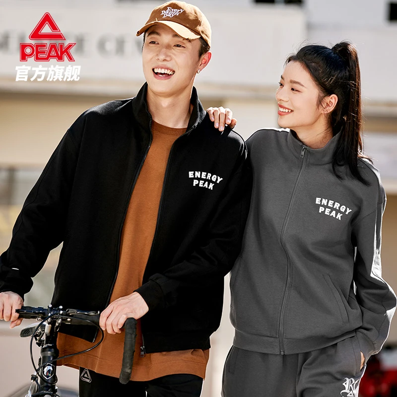 匹克外套2025春季宽松立领休闲跑步开衫卫衣长袖男女款针织运动服