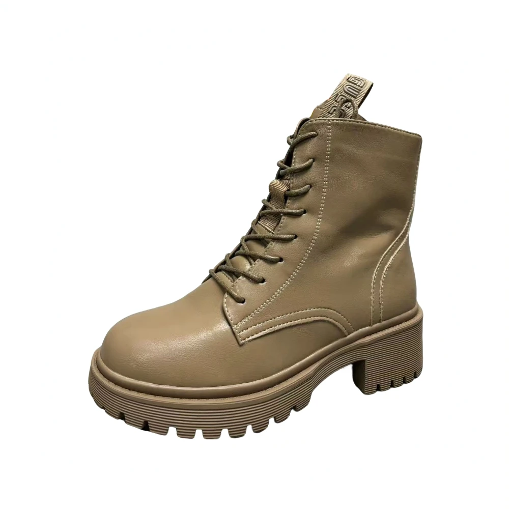 679-1C    5040真皮休闲女靴   百搭款 (标准尺码）(荣)