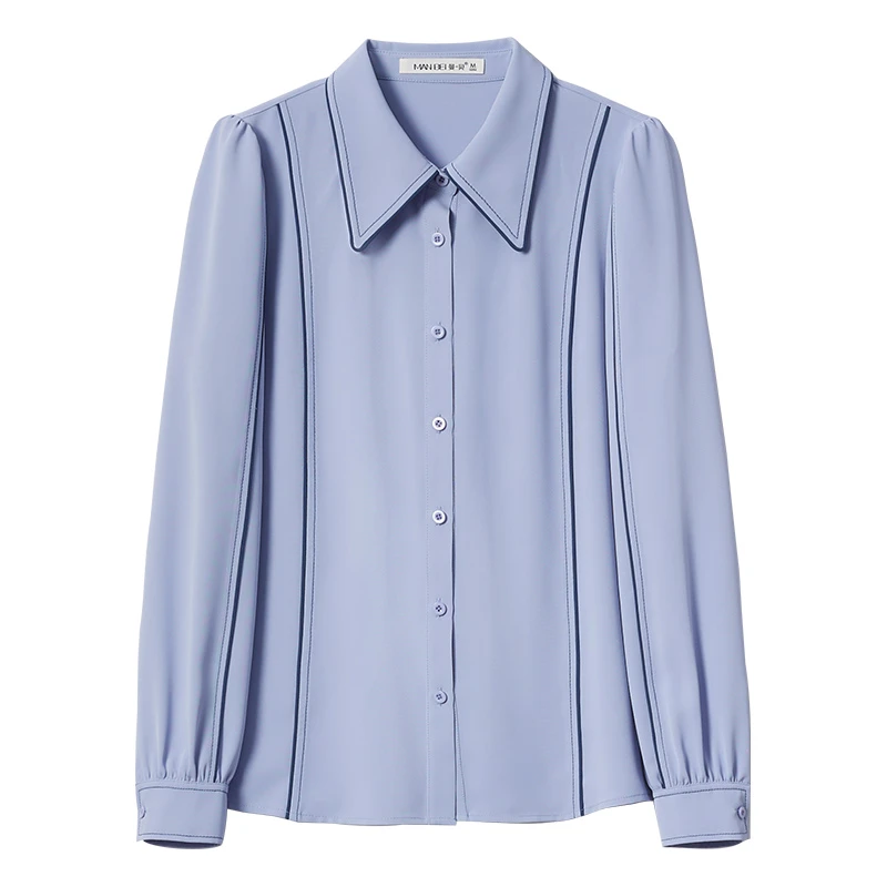 【气质穿搭】时尚通勤百搭高级感轻奢优雅衬衫减龄长袖衬衣8391004