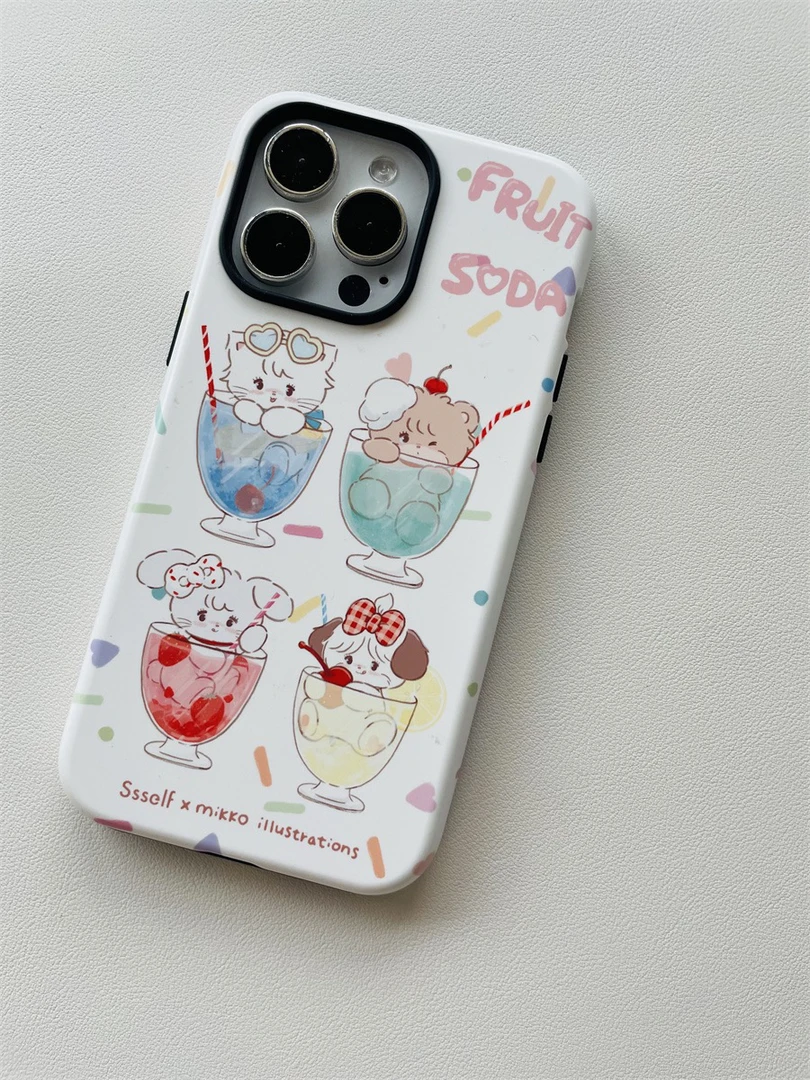 ssself正品mikko联名韩国进口菲林壳圆弧边二合一全包防摔轻薄