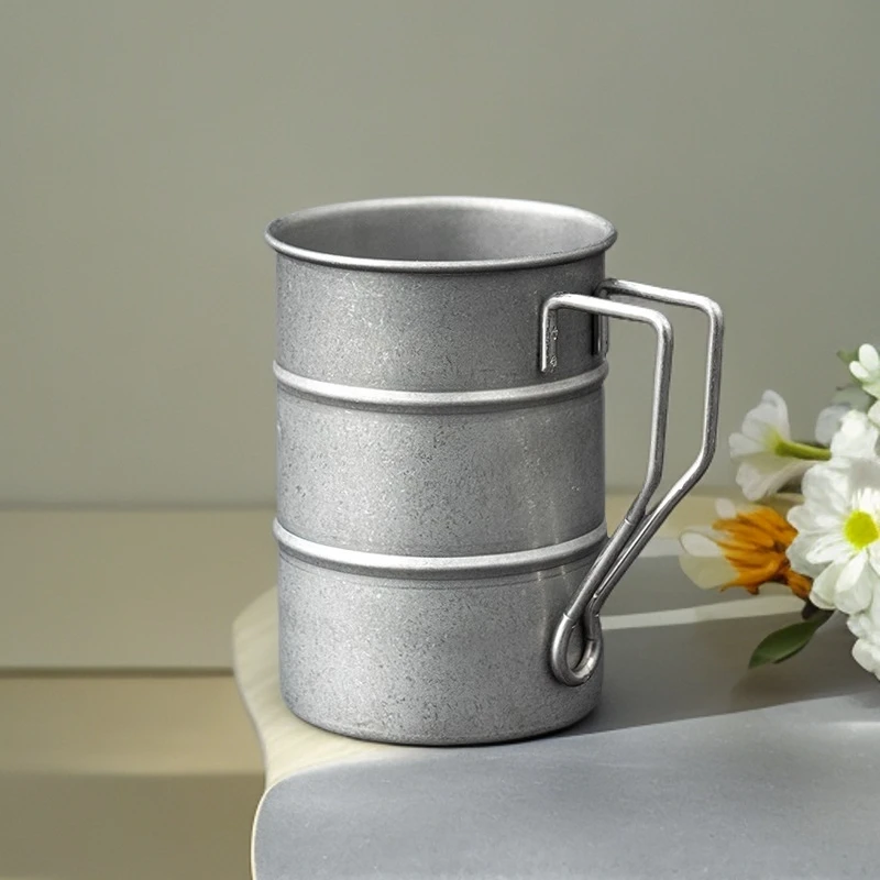 旅行马克杯磨砂复古做旧咖啡杯商用创意家用野餐水杯啤酒杯D499