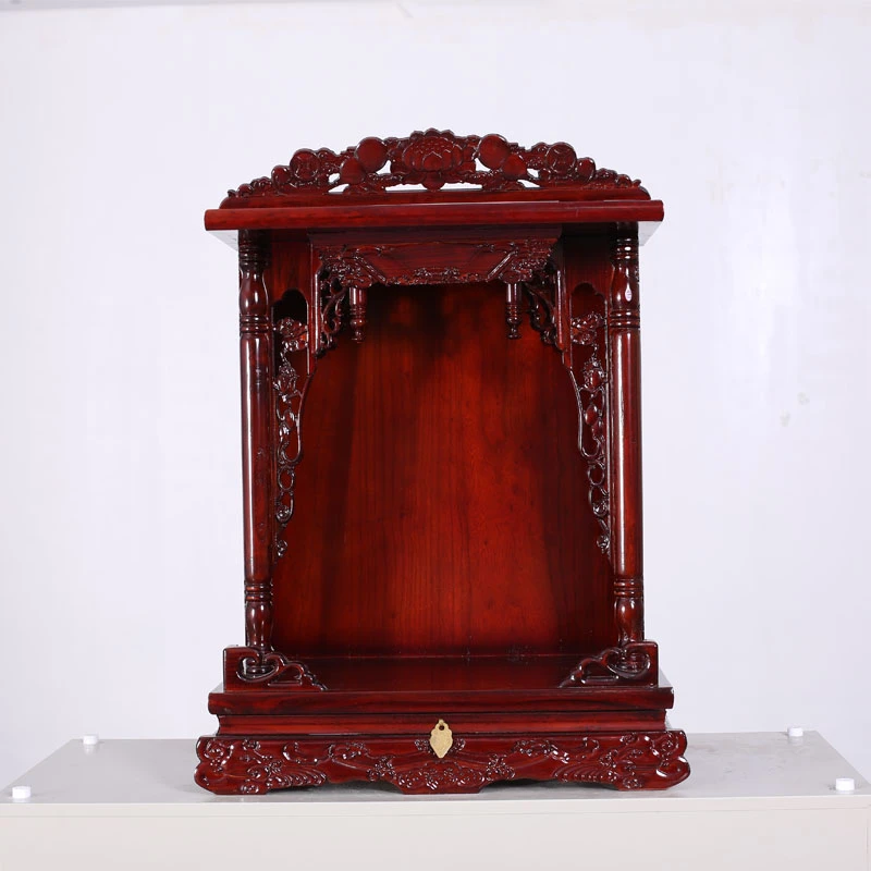 实木家用小型壁挂式吊柜供台现代雕花桌摆挂墙两用新中式立柜摆放
