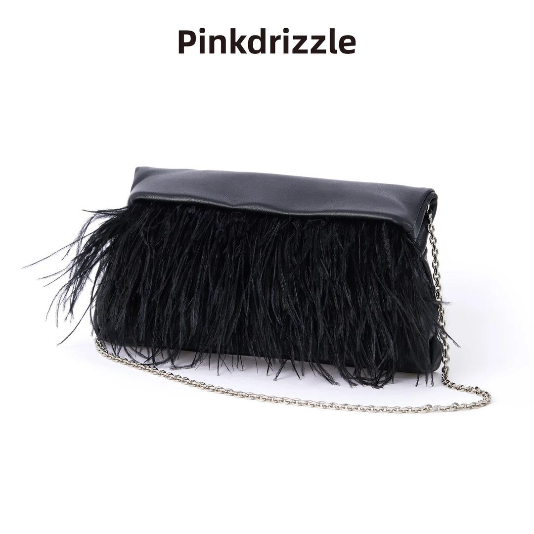 Pinkdrizzle游园绮梦静夜沉沉小羊皮手拿单肩斜跨包百搭真皮肩包