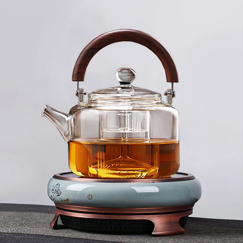 【津喜】陶瓷电陶炉煮茶器耐高温玻璃蒸汽煮茶壶煮茶炉烧水泡茶壶