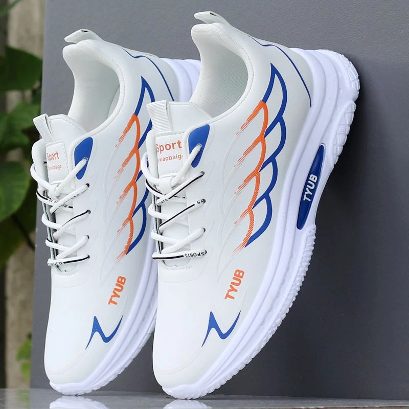 防水防滑鞋男鞋潮鞋秋季新款一脚蹬懒人鞋皮面鞋软底运动休闲跑鞋