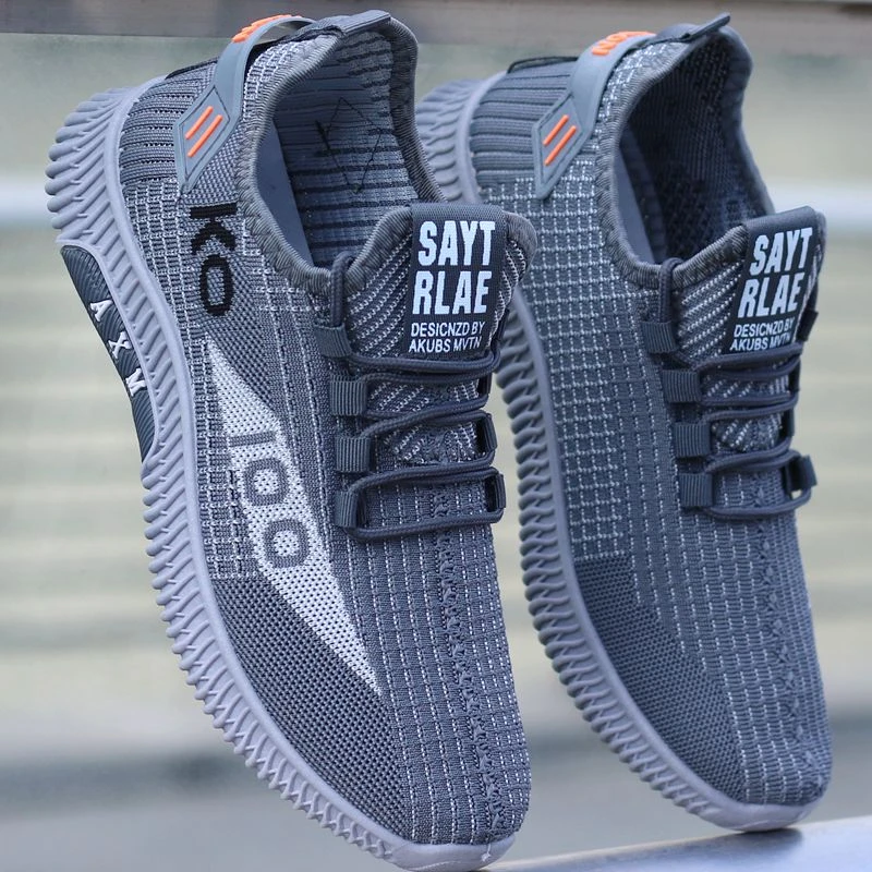 2023春夏季飞织网鞋薄款透气男鞋防臭软底老北京布鞋一脚蹬懒人鞋