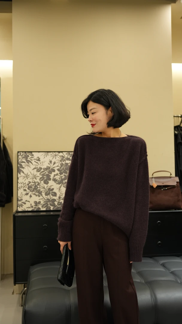 【TANTAN】长袖宽松百搭秋冬纯色时尚气质羊毛衫1994