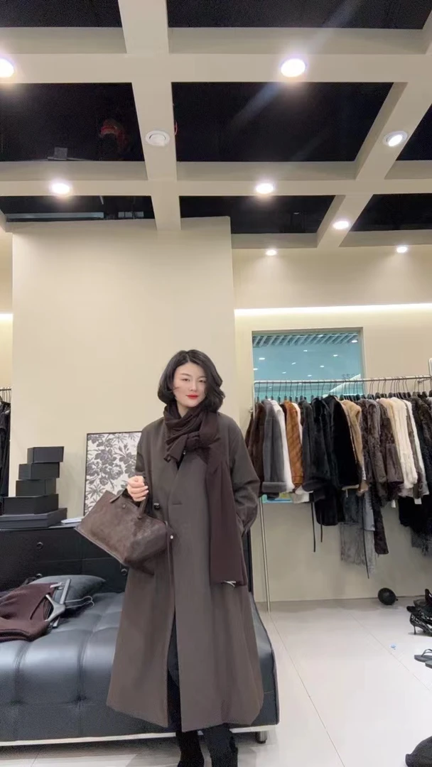 【TANTAN】气质时尚百搭宽松秋冬韩版中长款鹅绒服2068