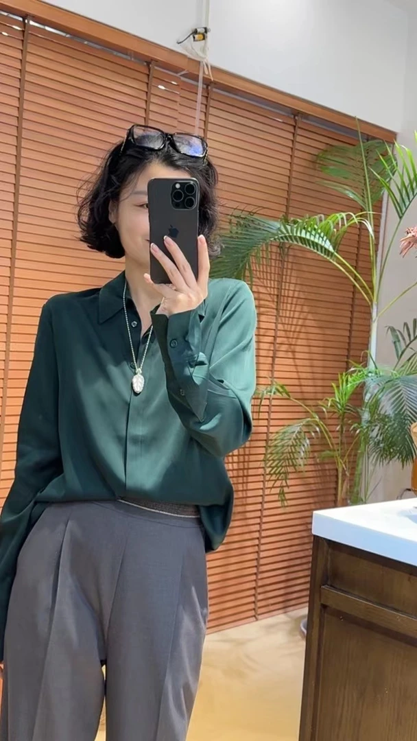 【谭谭家】显瘦气质长袖时尚百搭简约衬衫1895