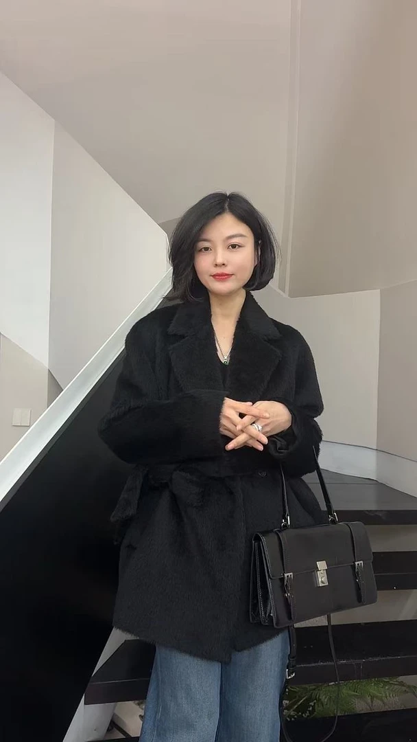 【TANTAN】气质时尚百搭宽松显瘦苏丽羊驼大衣#142