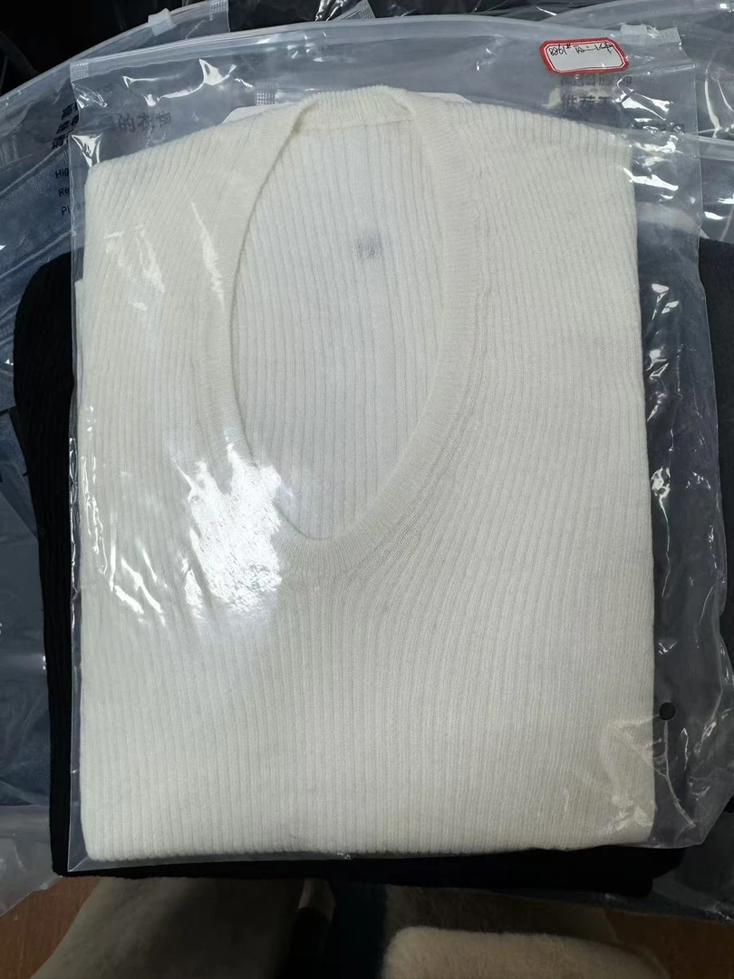 【TANTAN】时尚百搭修身女士秋冬V领毛针织衫#25